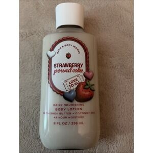New Bath & Body Works Strawberry Pound Cake Body Lotion 8oz